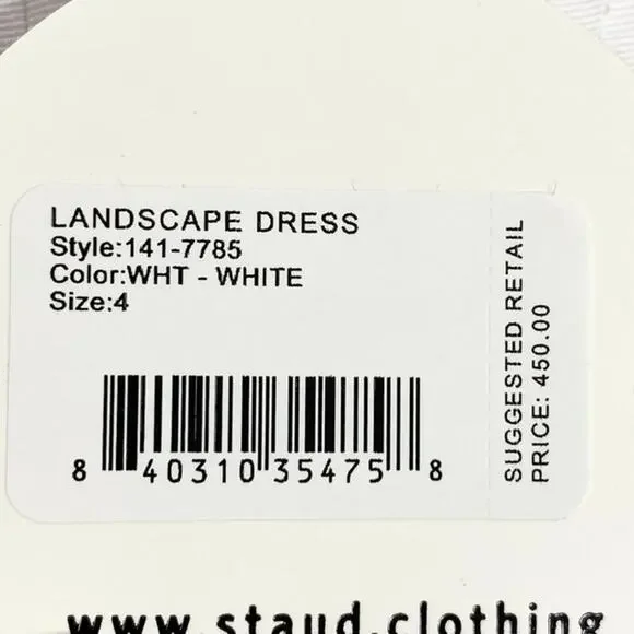 Staud Landscape Mini Dress In White 4 NWT - Picture 7 of 8